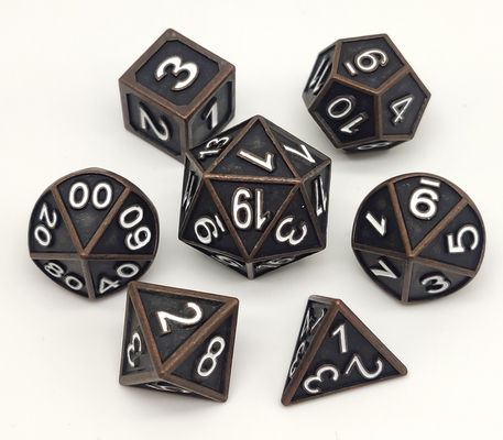 Toplu Metal Klasik RPG Zar Seti Taşınabilir Çok Amaçlı Dayanıklı