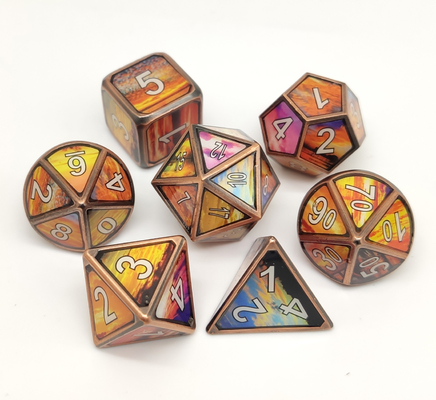 El Cilalı Metal RPG Zar Hafif Düzgün Keskin Kenarlar Çokyüzlü
