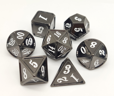 Kokusuz Aşınma Önleyici Metal Zar RPG, El Cilalı Ağır Zar Seti