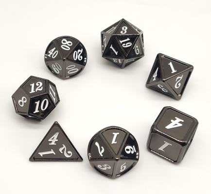 Zindan ve Ejderha İçin El Oyması Black Metal RPG Zar Sağlam