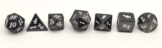Zindan ve Ejderha İçin El Oyması Black Metal RPG Zar Sağlam