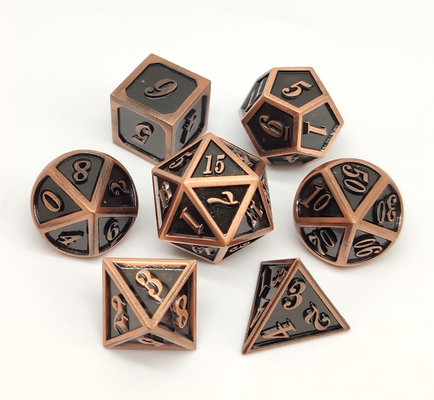Masa Oyunu Metal RPG Zar Dayanıklı Aşınma Önleyici Zarif Oyma