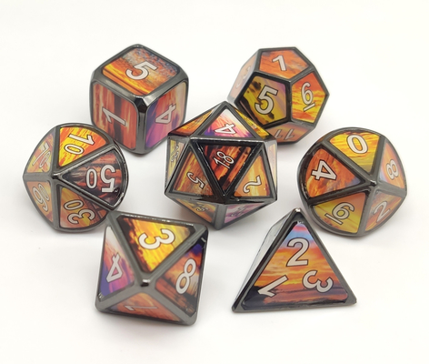 Koleksiyon için El Sanatları Çokyüzlü Mini RPG Zar Çinko Alaşımlı Malzeme