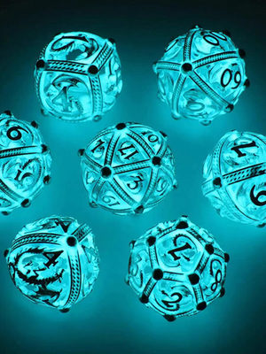 Karanlık DND Reçine Zar Özel Keskin Polyhedron Dungeons and Dragons