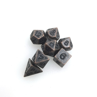 Düzgün Keskin Toksik Olmayan Sağlam Mini RPG Zar Pratik Çok Amaçlı Minik Metal Zar