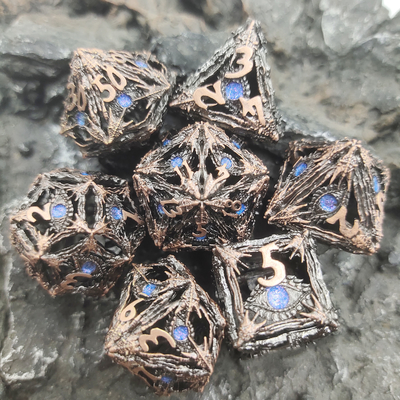 Sharp Edge Dice Cool Polyhedral Kokusuz Manuel Taşlama Zar Seti