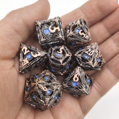 Sharp Edge Dice Cool Polyhedral Kokusuz Manuel Taşlama Zar Seti