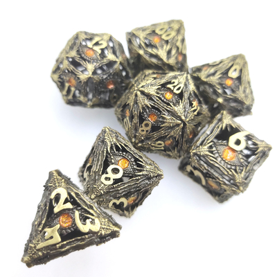 Toplu Çok Yüzlü Zar El Dökme Seti Hafif Cilalı RPG Zar Seti