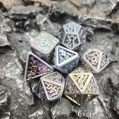 DND Tahta oyun slotu Machin El yapımı metal Zar Çokyüzlü