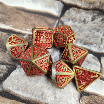 Topla Magic Mini RPG Zar DND Aile Oyunu İçin Lüks Metal Çok Yüzlü