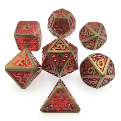 Topla Magic Mini RPG Zar DND Aile Oyunu İçin Lüks Metal Çok Yüzlü