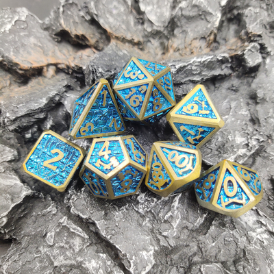 Yetişkin Metal Zar Çokyüzlü için Çok Amaçlı Özel RPG Zar Seti oyunu