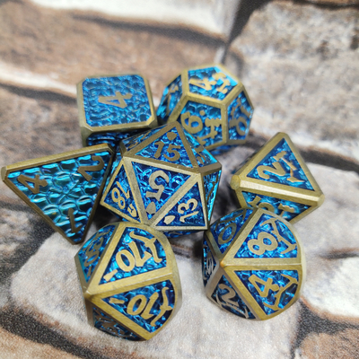 Yetişkin Metal Zar Çokyüzlü için Çok Amaçlı Özel RPG Zar Seti oyunu