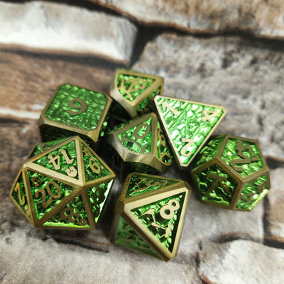 Polyhedron Zar Kartı Onay kartı El Oyması Metal Pratik Kaplama Keskin 7 Parça