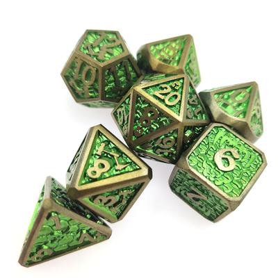 Hafif Mini RPG Zar RPG Zar Seti Zar Kartı DND Metal Çok Yüzlü