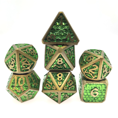 Hafif Mini RPG Zar RPG Zar Seti Zar Kartı DND Metal Çok Yüzlü