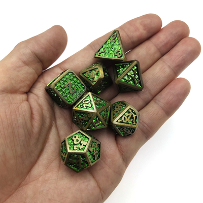 Hafif Mini RPG Zar RPG Zar Seti Zar Kartı DND Metal Çok Yüzlü