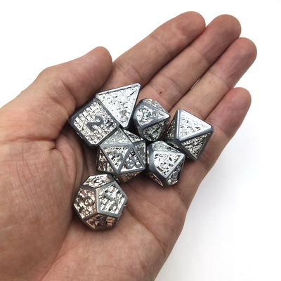 Kart Kenarı Metal RPG Zar El Oyması Savage World Polyhedral İçin Dayanıklı