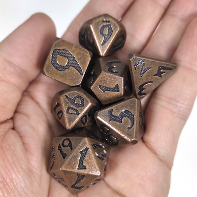 Magic the Gather Metal Cilalı Özel Metal Çok Yüzlü Zar Bakır