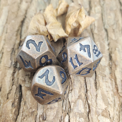 Magic the Gather Metal Cilalı Özel Metal Çok Yüzlü Zar Bakır