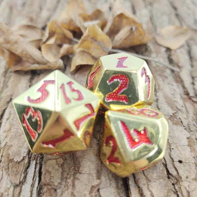 RPG Kart Oyunları İçin D4, D6, D8, D10, D12, D20 ve D% Lüks Çok Yüzlü Zar Seti