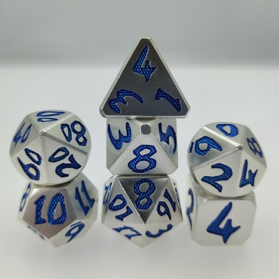 Taşınabilir El Dökülmüş RPG Zar El Cilalı Aşınmaya Dayanıklı Çok Yüzlü 7 Kalıp