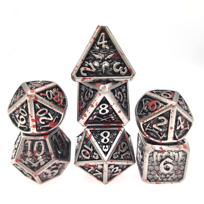Masaüstü Oyunu Metal RPG Zar Düzgün Keskin Kenarlar Liqui Rol Yapma Zar Oyunları