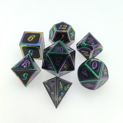 12cm Polyhedron Zar Setleri El Dökme Dayanıklı Sağlam 7 Adet