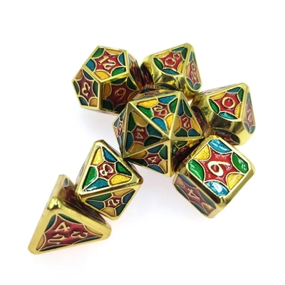 TRPG Running Group Metal Dice Ejderha ve Zindan Renkli Renkli Örümcek Ağı
