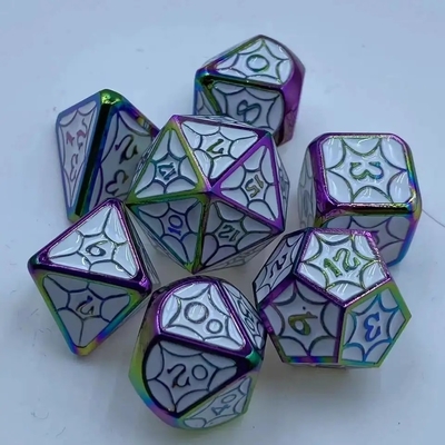 OEM Metal Dice Setleri Zehirli Olmayan Toplu RP El Poliedron Vahşi Dünya için