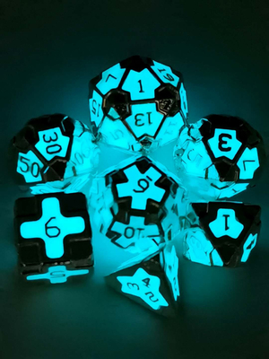 Ejderha ve Zindan LED Parlak Dice ABS Plastik RPG Oyunları Düğme Pil 3V