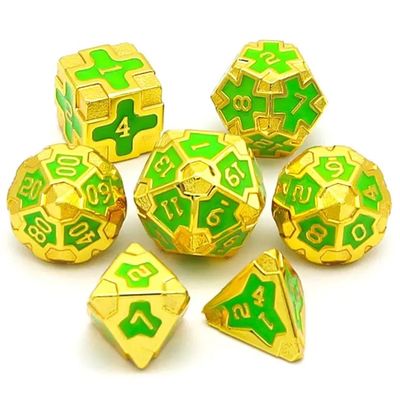 CE Precision RPG Polyhedron Dice Set OEM Zehirli Olmayan Toplu Alaşım Malzemesi KTV Bar