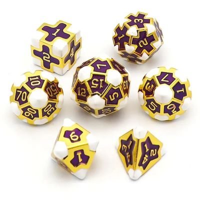 CE Precision RPG Polyhedron Dice Set OEM Zehirli Olmayan Toplu Alaşım Malzemesi KTV Bar