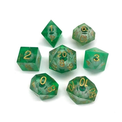 16mm Tam Polyhedral Dice Hareketli Zindanlar ve Ejderhalar Bloodshot Blue Eye Dice Set For Role
