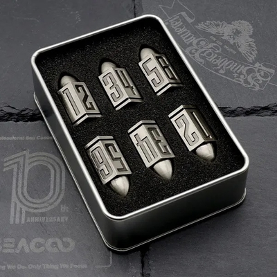 D6 Kurşun Metal Dice Set 6 Pcs 6 Dnd Zindanlar için Rpg Warhammer Shadowrun Dice