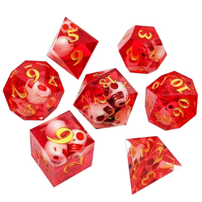 Pratik Doğal Reçine RPG Zar Seti Aşınmaya Dayanıklı Hafif