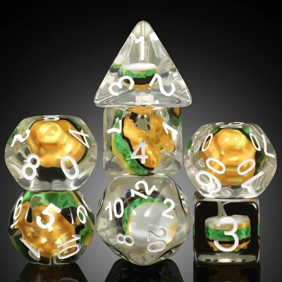 Özel Polyhedral DND Dice Set Hamburger Oyunları RPG Rol Oyunu Masa Oyunları için