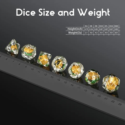 Özel Polyhedral DND Dice Set Hamburger Oyunları RPG Rol Oyunu Masa Oyunları için
