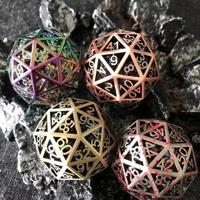 60D Macrobine Zinc Alloy Metal Dice Set Masaüstü Oyunu Eşsiz DND