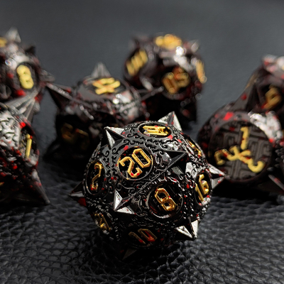 Bloodstarial Meteor Metal Dice Set D8 RPG Ejder ve Zindan
