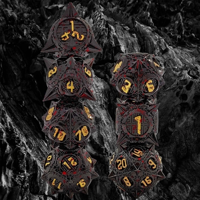 Bloodstarial Meteor Metal Dice Set D8 RPG Ejder ve Zindan