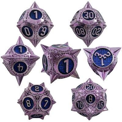 Dayanıklı Polyhedron Metal RPG Dice Set Ejderha ve Zindan 16mm Parlak