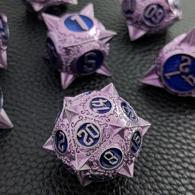 Dayanıklı Polyhedron Metal RPG Dice Set Ejderha ve Zindan 16mm Parlak