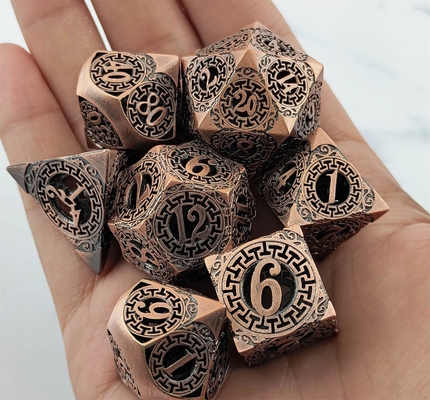 Back To Metal Dice Set Kusalukono Çoklu Yüzlü COC DND RPG Dice