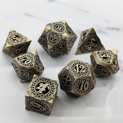 Back To Metal Dice Set Kusalukono Çoklu Yüzlü COC DND RPG Dice