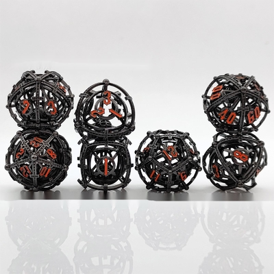 Sound Pearl RPG Metal Hollow Dice Set DND Cisu 16mm Yumuşak