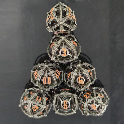 Sound Pearl RPG Metal Hollow Dice Set DND Cisu 16mm Yumuşak