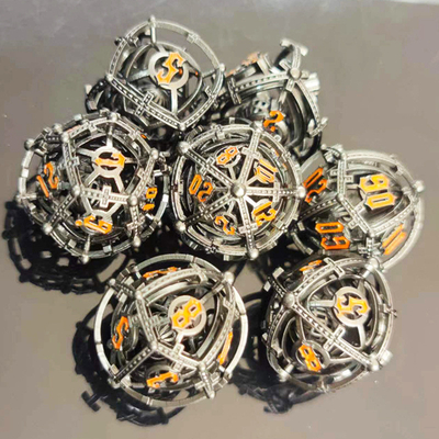 Sound Pearl RPG Metal Hollow Dice Set DND Cisu 16mm Yumuşak