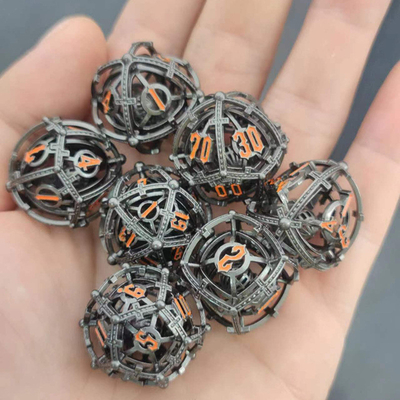 Sound Pearl RPG Metal Hollow Dice Set DND Cisu 16mm Yumuşak