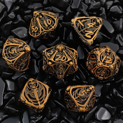 Kafatası Metal Çürük Çöp DND Dungeons And Dragons Polyhedral RPG Hollow Digital